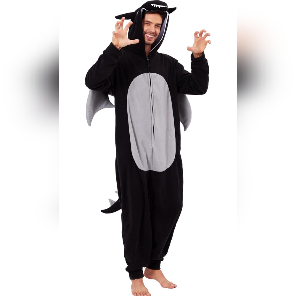 Dragpn Onesie Costume - Black and Gray